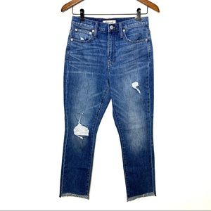 MADEWELL High Rise Slim Boyjean Step-Hem Edition